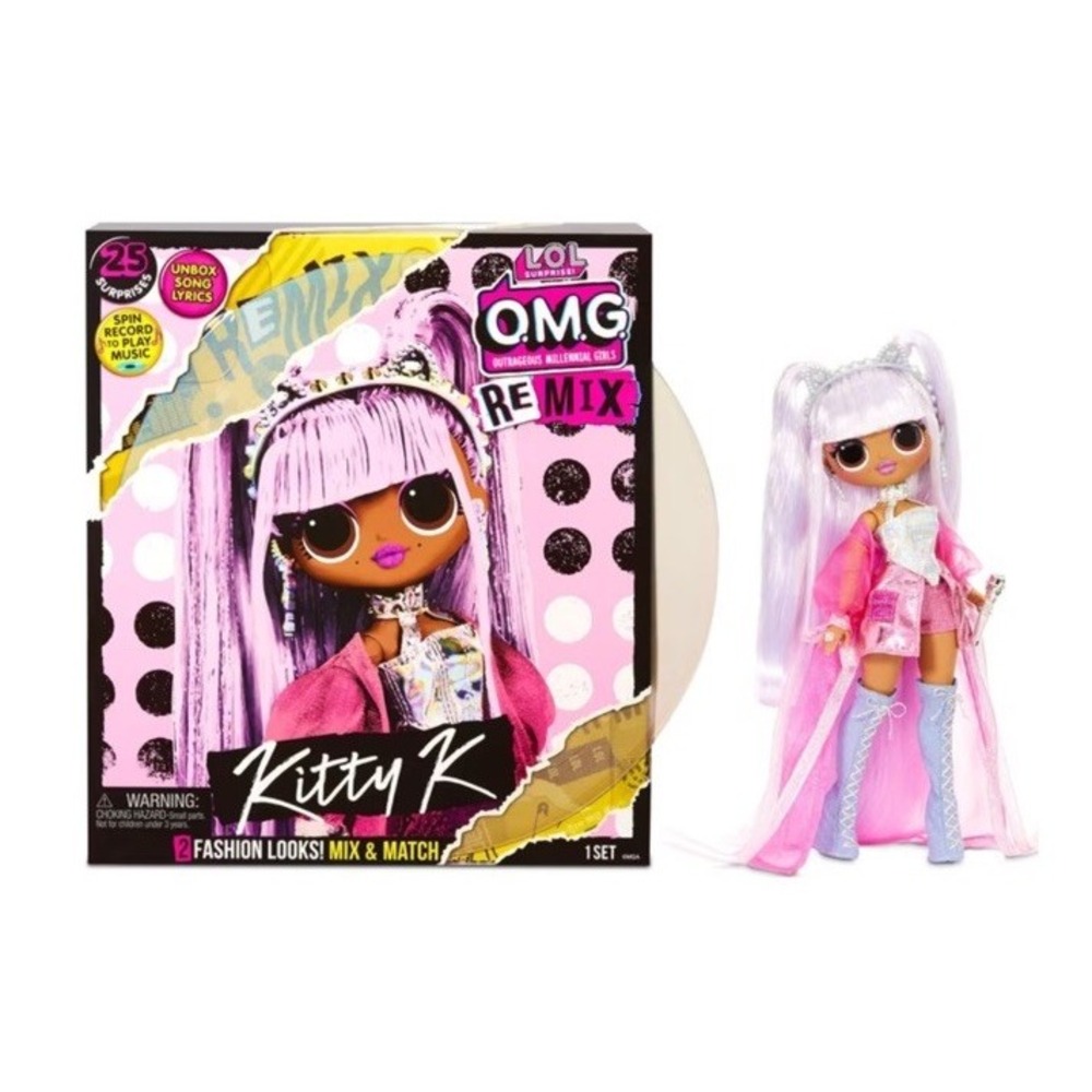 L.O.L. Surprise! OMG Remix Kitty K Fashion Doll with Accessories - Multicoloured